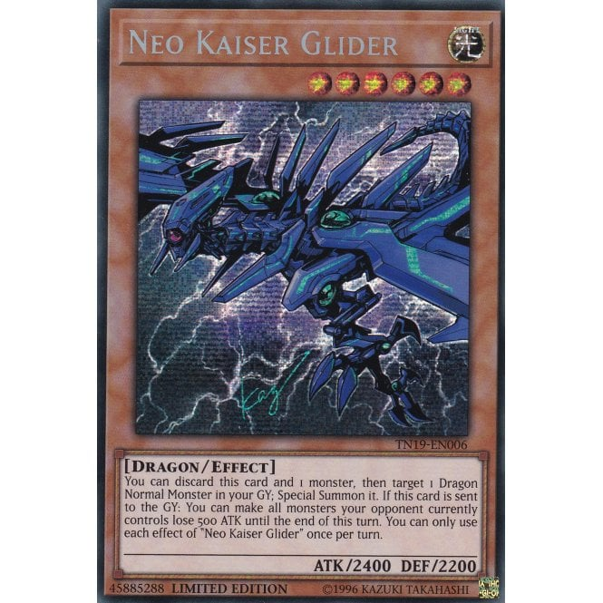 YuGiOh! Card TN19EN006 Neo Kaiser Glider (Prismatic Secret Rare