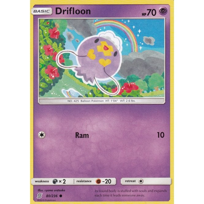 Pokemon Single Card Sun and Moon Unified Minds 80/236 Drifloon
