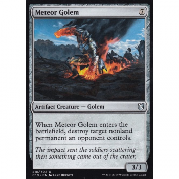 Meteor Golem : COMMANDER 2019 218/302 - Magic the Gathering Single Card