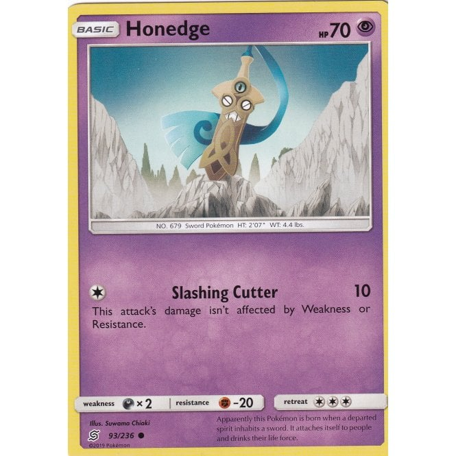 Pokemon Single Card Sun and Moon Unified Minds 93/236 Honedge