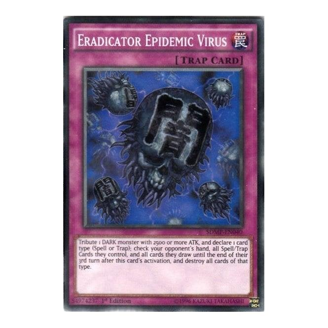 yugioh virus trap card WISU-EN059 - Eradicator Epidemic - Rare - Normal 0 Defense YU-GI-OH! Deck Devastation Virus. WISU-EN058.