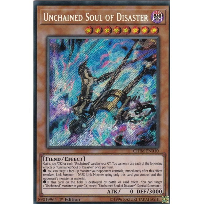 Yu-Gi-Oh! Card CHIM-EN010 Unchained Soul of Disaster (Secret Rare) | Chaos  Cards