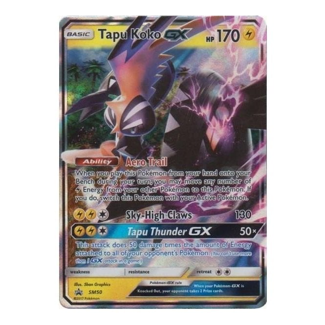 Pokemon Single Promotional Card Tapu Koko GX (JUMBO) SM50 Chaos Cards