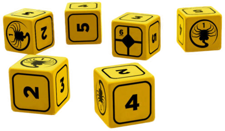 Set of Alien RPG Stress Dice Set