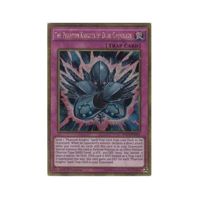 Yu-Gi-Oh! Card PGL3-EN016 The Phantom Knights of Dark Gauntlets (Gold ...
