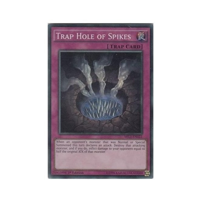 Yu-Gi-Oh! Card MIL1-EN022 Trap Hole of Spikes (Super Rare) | Chaos Cards Yu-Gi-Oh! Card MIL1-EN022 Trap Hole of Spikes (Super Rare) | Chaos Cards
