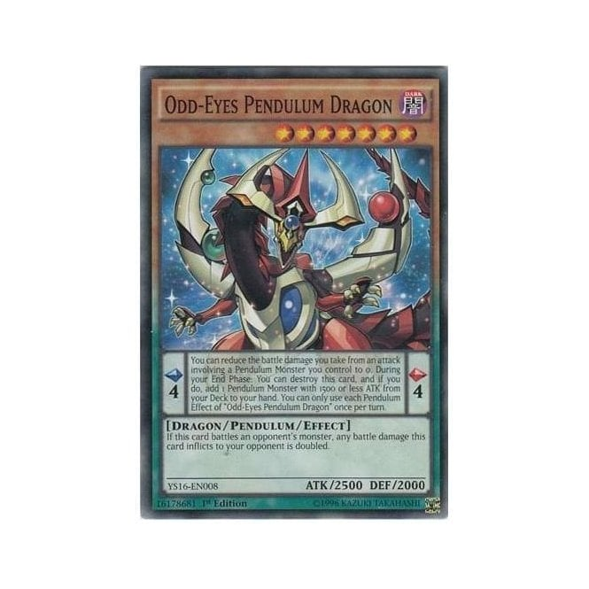 Yu-Gi-Oh! Card YS16-EN008 Odd-Eyes Pendulum Dragon (Common) | Chaos Cards