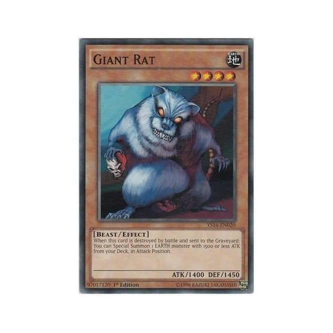 Yu-Gi-Oh! Card YS16-EN020 Giant Rat (Common) | Chaos Cards Yu-Gi-Oh! Card YS16-EN020 Giant Rat (Common) | Chaos Cards