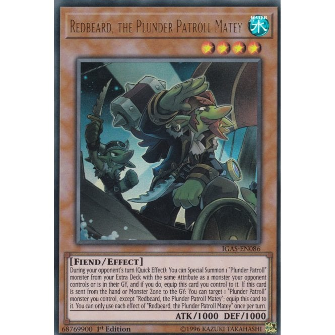 Yu-Gi-Oh! Single Card IGAS-EN086 Redbeard, the Plunder Patroll Matey (Ultra Rare) | Chaos Cards Yu-Gi-Oh! Single Card IGAS-EN086 Redbeard, the Plunder Patroll Matey (Ultra Rare) | Chaos Cards