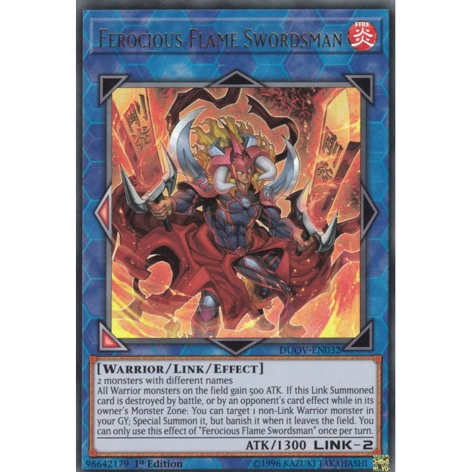 Ferocious Flame Swordsman (Ultra Rare) : DUOV-EN032 - Yu-Gi-Oh! Single Card Ferocious Flame Swordsman (Ultra Rare) : DUOV-EN032 - Yu-Gi-Oh! Single Card
