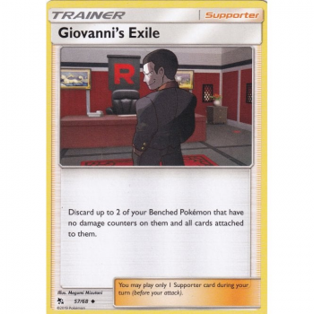 Giovanni's Exile : SUN AND MOON - HIDDEN FATES 57/68 - Pokemon Single Card