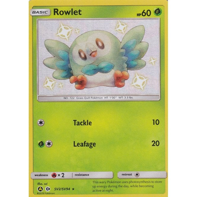 Pokemon Single Card Sun And Moon Hidden Fates Shiny Vault Sv02 Sv94 Rowlet Chaos Cards Pokemon Single Card Sun And Moon Hidden Fates Shiny Vault Sv02 Sv94 Rowlet Chaos Cards