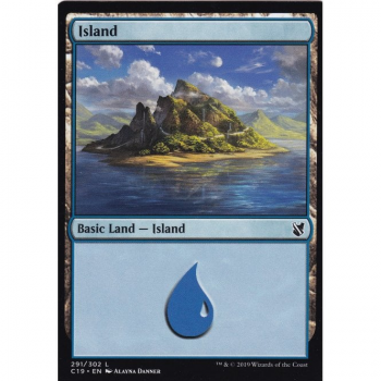 Island : COMMANDER 2019 291/302 - Magic the Gathering Single Card