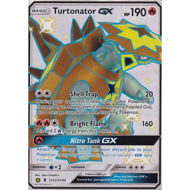 Pokemon Single Card Sun And Moon Hidden Fates Shiny Vault Sv52 Sv94 Turtonator Gx Chaos Cards Pokemon Single Card Sun And Moon Hidden Fates Shiny Vault Sv52 Sv94 Turtonator Gx Chaos Cards