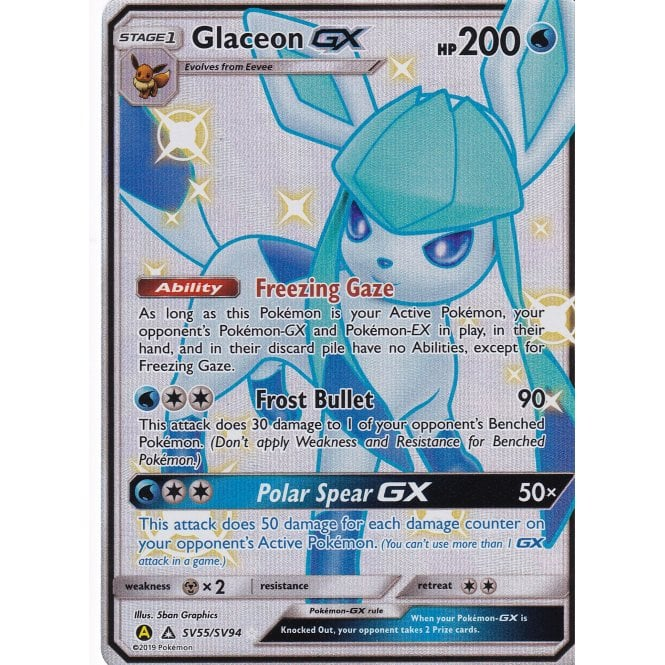 Pokemon Single Card Sun And Moon Hidden Fates Shiny Vault Sv55 Sv94 Glaceon Gx Chaos Cards Pokemon Single Card Sun And Moon Hidden Fates Shiny Vault Sv55 Sv94 Glaceon Gx Chaos Cards