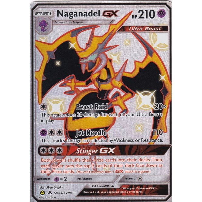Pokemon Single Card Sun And Moon Hidden Fates Shiny Vault Sv63 Sv94 Naganadel Gx Chaos Cards Pokemon Single Card Sun And Moon Hidden Fates Shiny Vault Sv63 Sv94 Naganadel Gx Chaos Cards