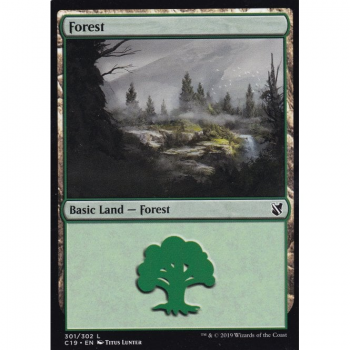 Forest : COMMANDER 2019 301/302 - Magic the Gathering Single Card