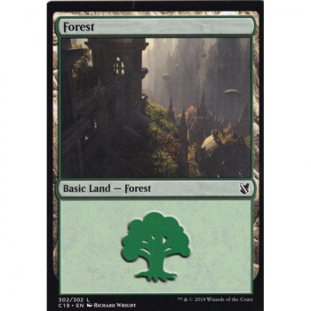 Forest : COMMANDER 2019 302/302 - Magic the Gathering Single Card