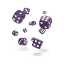 Oakie Doakie Dice Set D6 (12 mm) Marble - Purple (36) - Image 2