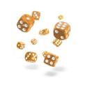 Oakie Doakie Dice Set D6 (12 mm) Marble - Orange (36) - Image 2