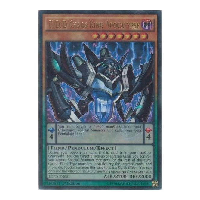 Yu-Gi-Oh! Card SDPD-EN001 D/D/D Chaos King Apocalypse (Ultra Rare) | Chaos Cards Yu-Gi-Oh! Card SDPD-EN001 D/D/D Chaos King Apocalypse (Ultra Rare) | Chaos Cards