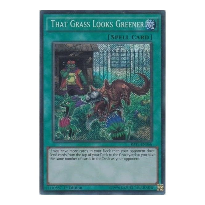 Yu-Gi-Oh! Card RATE-EN066 That Grass Looks Greener (Secret Rare ...