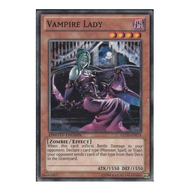 Yu-Gi-Oh! Card GLD5-EN014 Vampire Lady (Common) | Chaos Cards