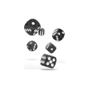 Oakie Doakie Dice Set D6 (16 mm) Marble - Black (12) - Image 2