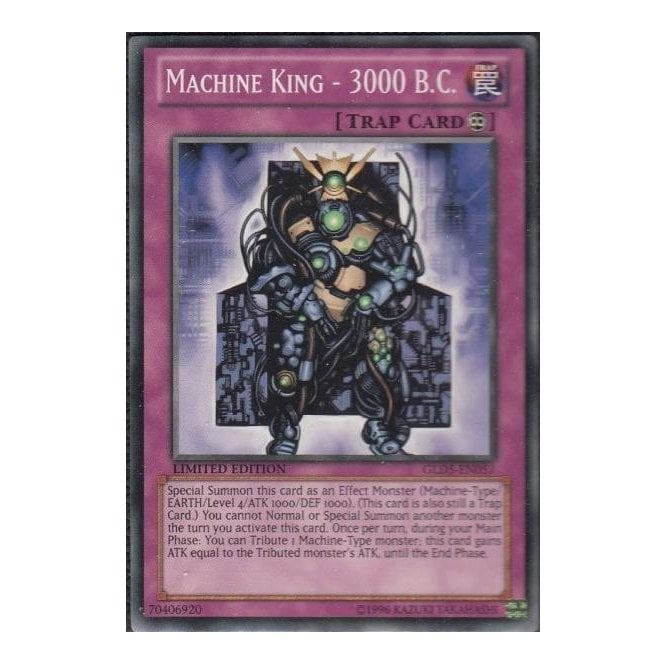 Yu-Gi-Oh! Card GLD5-EN051 Machine King - 3000 B.C. (Common) | Chaos Cards