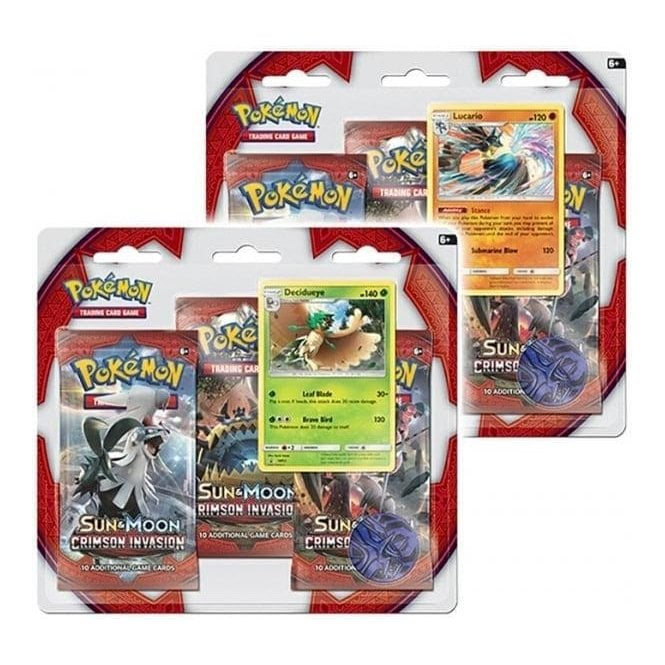 Pokemon 3 Pack Blister : Set of Two - Sun and Moon Crimson Invasion | Chaos Cards Pokemon 3 Pack Blister : Set of Two - Sun and Moon Crimson Invasion | Chaos Cards