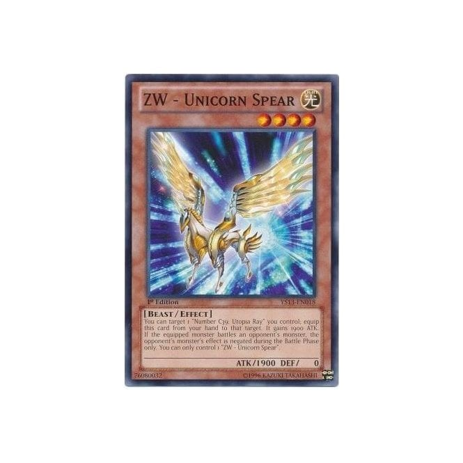 YuGiOh! Card YS13EN018 ZW Unicorn Spear Chaos Cards