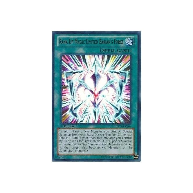 YuGiOh! Card YS13ENV02 RankUpMagic Limited Barian's Force (Ultra Rare) Chaos Cards