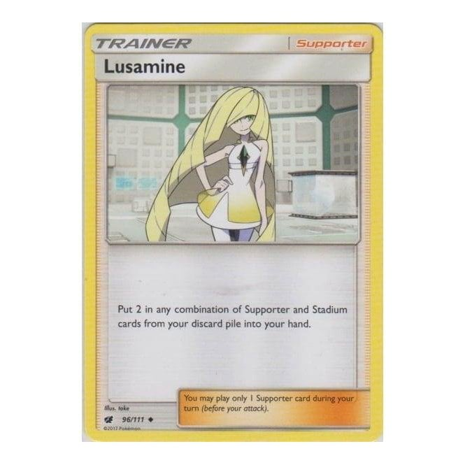 Pokemon Single Card SUN AND MOON - CRIMSON INVASION - 096/111 : Lusamine | Chaos Cards Pokemon Single Card SUN AND MOON - CRIMSON INVASION - 096/111 : Lusamine | Chaos Cards
