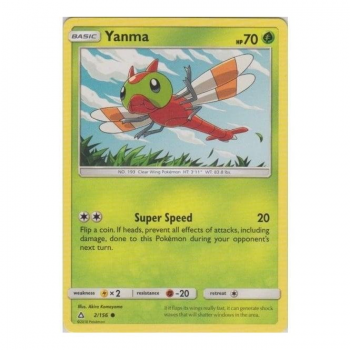 Yanma : SUN AND MOON - ULTRA PRISM 002/156 - Pokemon Single Card