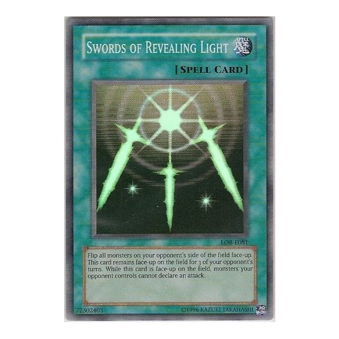 Yu-Gi-Oh! Card LOB-E081 Swords of Revealing Light (Super Rare) | Chaos Cards Yu-Gi-Oh! Card LOB-E081 Swords of Revealing Light (Super Rare) | Chaos Cards