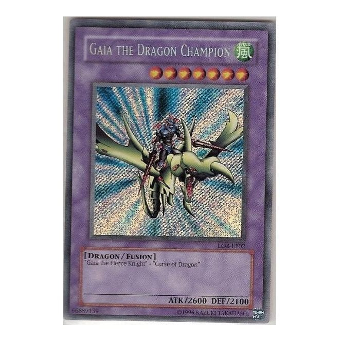 Yu-Gi-Oh! Card LOB-E102 Gaia the Dragon Champion (Secret Rare) | Chaos Cards Yu-Gi-Oh! Card LOB-E102 Gaia the Dragon Champion (Secret Rare) | Chaos Cards