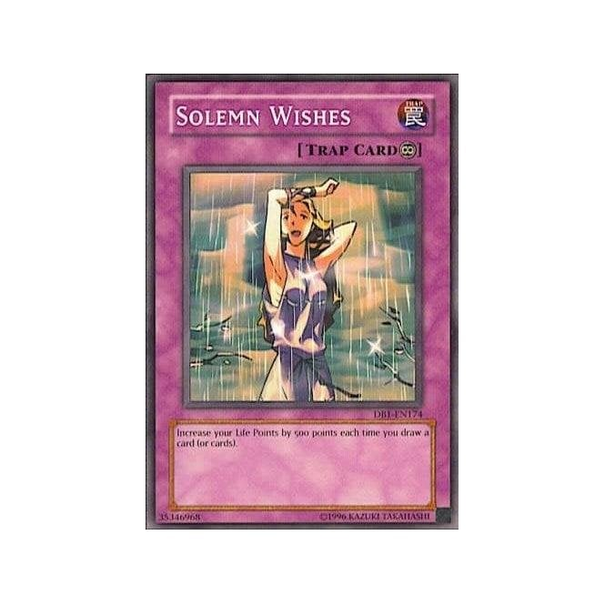 Yu-Gi-Oh! Card DB1-EN174 Solemn Wishes | Chaos Cards Yu-Gi-Oh! Card DB1-EN174 Solemn Wishes | Chaos Cards
