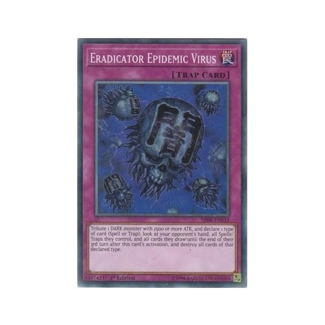 Yu-Gi-Oh! Card SR06-EN033 Eradicator Epidemic Virus (Common) | Chaos Cards Yu-Gi-Oh! Card SR06-EN033 Eradicator Epidemic Virus (Common) | Chaos Cards