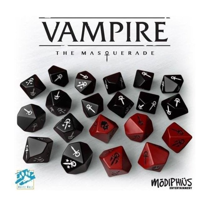Vampire The Masquerade 5th Edition Dice Set Chaos Cards