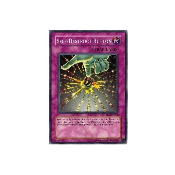 Yu-Gi-Oh! Card DR2-EN106 Self-Destruct Button | Chaos Cards Yu-Gi-Oh! Card DR2-EN106 Self-Destruct Button | Chaos Cards