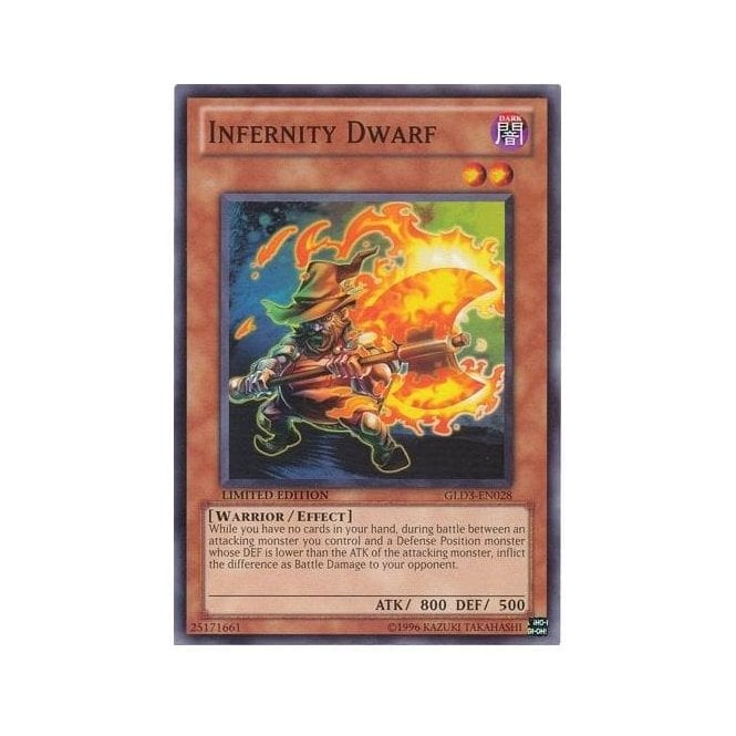 Yu-Gi-Oh! Card GLD3-EN028 Infernity Dwarf | Chaos Cards Yu-Gi-Oh! Card GLD3-EN028 Infernity Dwarf | Chaos Cards