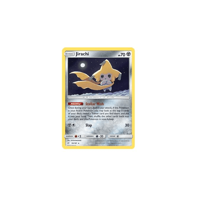 Pokemon Single Card SUN AND MOON - TEAM UP (Reverse Holo) - 99/197 : Jirachi | Chaos Cards Pokemon Single Card SUN AND MOON - TEAM UP (Reverse Holo) - 99/197 : Jirachi | Chaos Cards