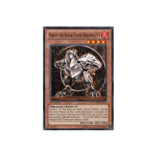 Yu-Gi-Oh! Card DR3-EN006 Horus the Black Flame Dragon LV4 Yu-Gi-Oh! Card DR3-EN006 Horus the Black Flame Dragon LV4