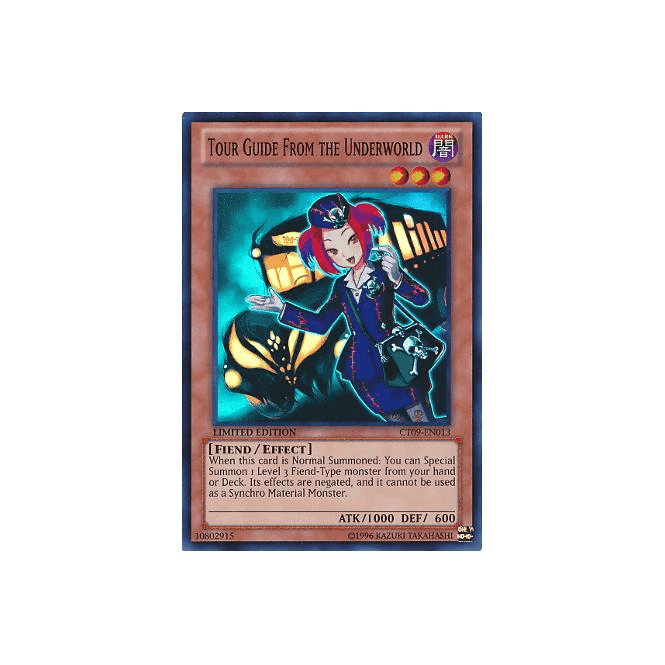 Yu-Gi-Oh! Promo Card CT09-EN013 Tour Guide from the Underworld (Super Rare) | Chaos Cards Yu-Gi-Oh! Promo Card CT09-EN013 Tour Guide from the Underworld (Super Rare) | Chaos Cards
