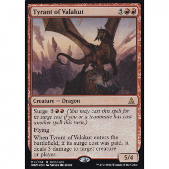 Magic The Gathering : Tyrant Of Valakut (Oath Of The Gatewatch Intro Pack Promo)