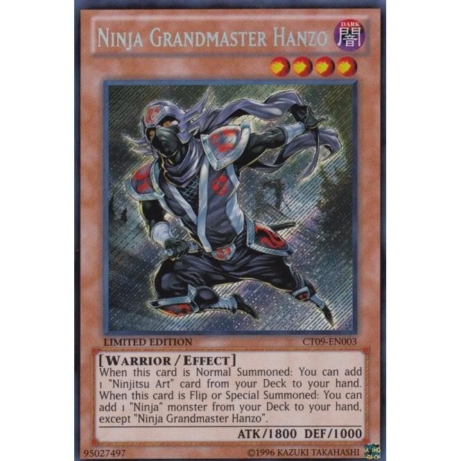 Yu-Gi-Oh! Promo Card CT09-EN003 Ninja Grandmaster Hanzo (Secret Rare ...