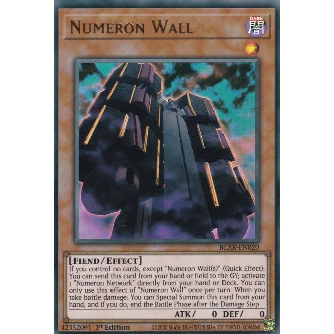 Numeron Wall (Ultra Rare) : BLAR-EN020 - Yu-Gi-Oh! Single Card