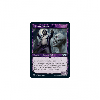 Liliana's Devotee (Showcase Frame) : MAGIC 2021 298 - Magic the Gathering Single Card