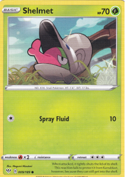 Shelmet : SWORD AND SHIELD - DARKNESS ABLAZE 009/189 - Pokemon Single Card