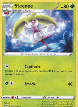 Steenee : SWORD AND SHIELD - DARKNESS ABLAZE 015/189 - Pokemon Single Card